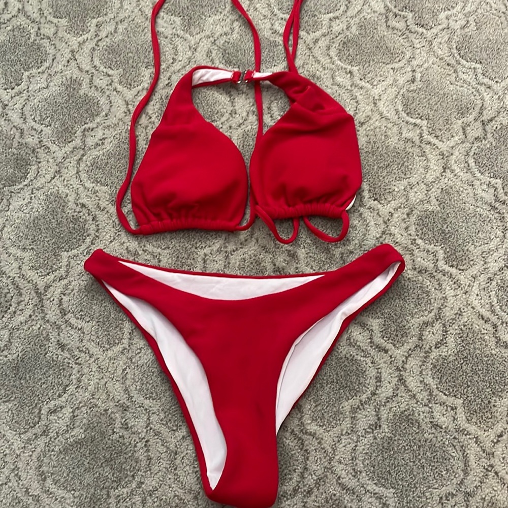 Shein red bikini